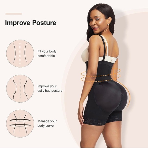 FEELINGIRL BODY SHAPER FOR WOMEN TUMMY CONTROL SHAPEWEAR SIDE ZIPPER SIZE L - Picture 4 of 10